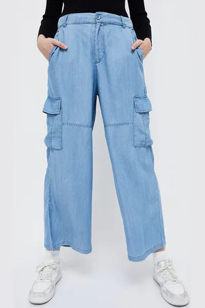 Lifestyle Women Mid Rise Pure Cotton Cargo Trouser