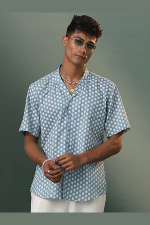 Vastramay Premium Opaque Floral Printed Cotton Casual Shirt