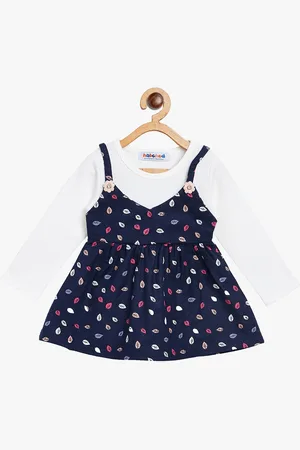 BAESD Girls Floral Printed Cotton Fit & Flare Dress