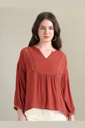 Ralph Lauren Round Neck Crepe Top
