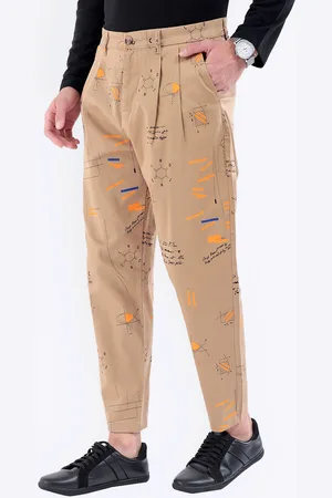 The Indian Garage Co Abstract Printed Cotton Loose Fit Trouser