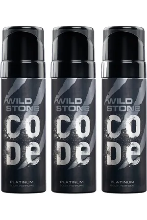 Wild Stone Men Set of 3 Code Platinum Long Lasting Body Deodorant - 150 ml each