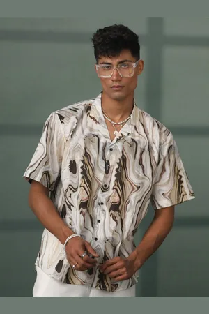 Vastramay Premium Floral Opaque Printed Cotton Casual Shirt