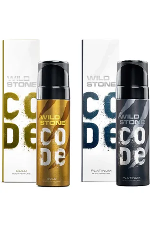 Wild Stone Men Set of Code Platinum & Gold Long Lasting Body Deodorant - 150 ml each