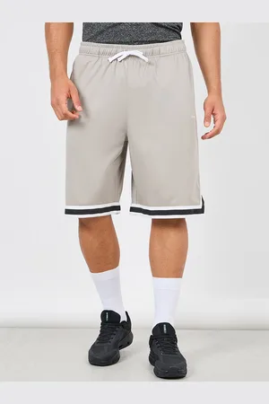 Styli Men Oversized Mid-Rise Ultra Soft Basketball Shorts With Contrast Tape Hem Detail