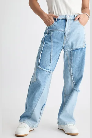 FREAKINS Blue Men Straight Fit High-Rise Mildly Distressed Heavy Fade Jeans
