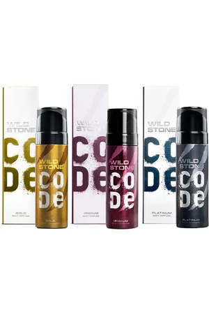 Wild Stone Men Set of 3 Code Long Lasting Deodorant 150 ml each - Gold+Platinum+Iridium