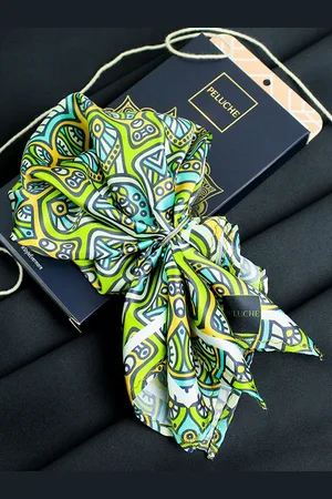 PELUCHE Men Ethereal Mandalascape Line Pocket Square