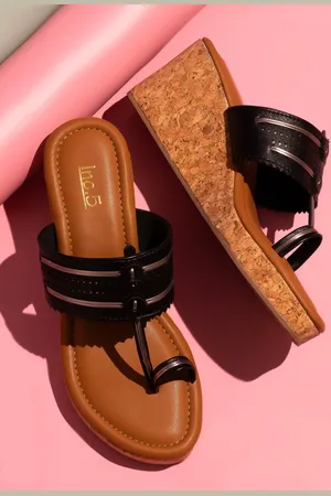 Inc 5 Textured Open Toe Wedges