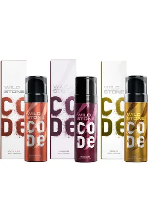Wild Stone Men Set of 3 Code Long Lasting Body Deodorant 150 ml each - Gold+Copper+Iridium