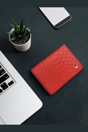 Hidesign Men Red & Brown Textured Leather Two Fold Wallet