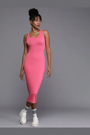 Boohoo Solid Bodycon Midi Dress
