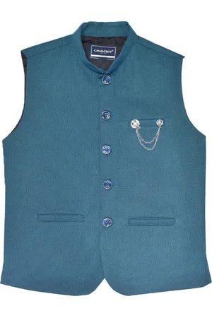 CAVIO Boys Pure Cotton Woven Nehru Jacket