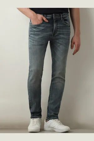 SELECTED Men Slim Fit Clean look Heavy Fade Stretchable Jeans