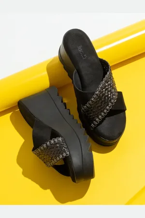 Inc 5 Textured Open Toe Flatform Heels