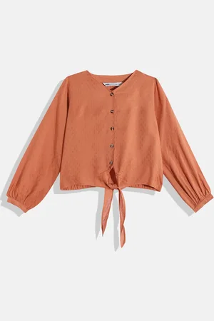 M&H Girls Pure Cotton Shirt Style Top