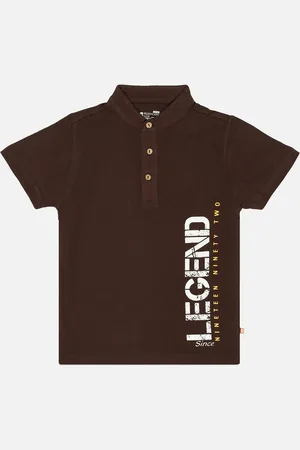 BodyCare Boys Typography Printed V-Neck Applique T-shirt