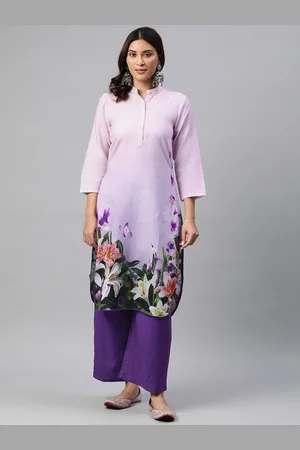 BUTA BUTI Floral Printed Pure Cotton Kurta with Palazzos