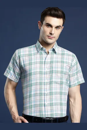 HANCOCK Men Slim Fit Checked Formal Shirt