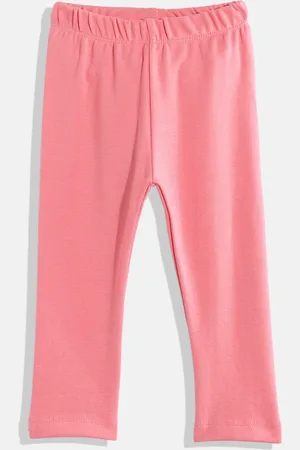 Eteenz Infant Girls Mid-Rise Premium Cotton Ankle-Length Leggings