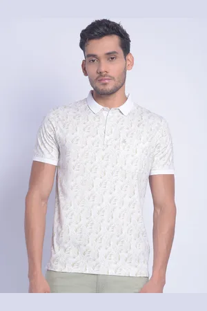 Crimsoune Club Abstract Printed Polo Collar Slim Fit T-shirt