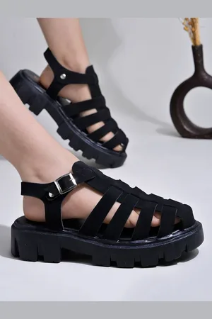 Shoetopia Strappy Backstrap Platform Heels