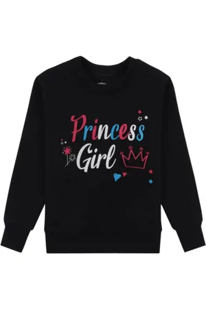 DYCA Girls Black Printed Sweatshirt