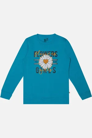 BodyCare Girls Printed Round Neck Long Sleeves Sweatshirt