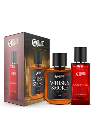BEARDO Men Set of 2 Long Lasting Eau De Parfum - Whiskey Smoke & God Father - 50ml Each