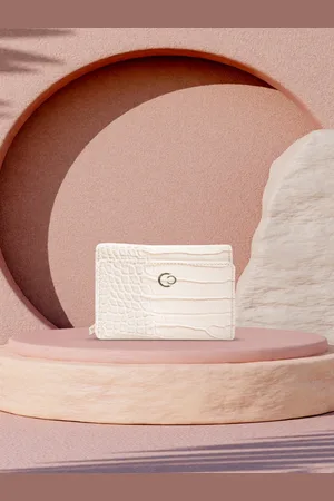 Caprese Women Textured Leather Two Fold Wallet