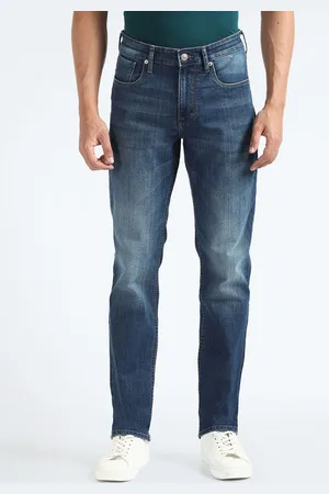 Flying Machine Men Straight Fit Heavy Fade Stretchable Jeans