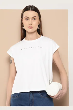 Chemistry Women Typography Printed Dolman Sleeves T-shirt