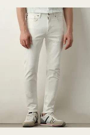 SELECTED Men Slim Fit Clean Look Cropped Stretchable Jeans