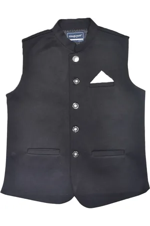 CAVIO Boys Pure Cotton Woven Nehru Jacket