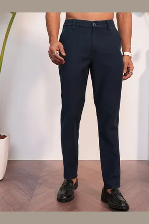LocoMotive Men Mid Rise Slim Full Length Cotton Trousers