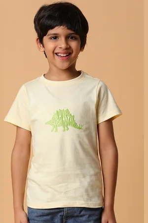 TALES & STORIES Boys Graphic Printed Round Neck Cotton T-shirt