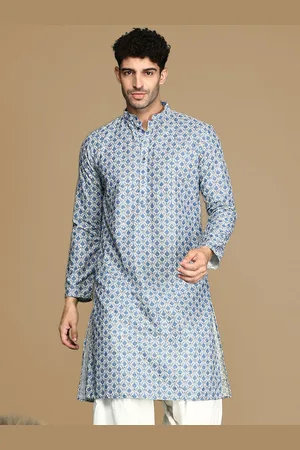 Sanwara Ethnic Motifs Printed Sequinned Mandarin Collar Straight Kurta