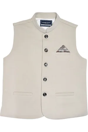 CAVIO Boys Pure Cotton Nehru Jacket