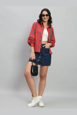 Rachna Standard Fit Floral Printed Spread Collar Casual Shirt