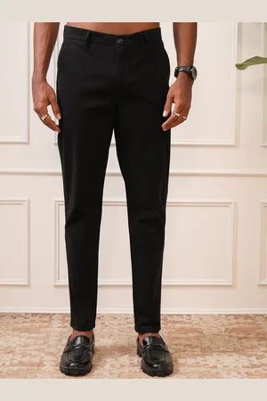 LocoMotive Men Mid Rise Slim Full Length Cotton Trousers