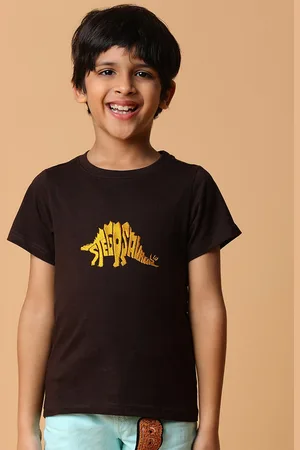 TALES & STORIES Boys Graphic Printed Round Neck Cotton T-shirt
