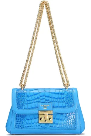 Da Milano Animal Textured Leather Structured Sling Bag