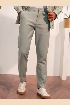 LocoMotive Men Mid Rise Slim Full Length Cotton Trousers