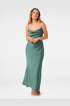 Forever New Shoulder Strap Satin Maxi Dress