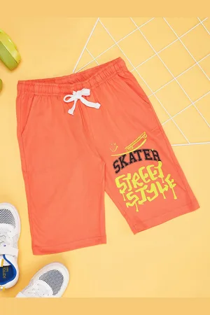 Pantaloons Boys Typography Printed Cotton Shorts