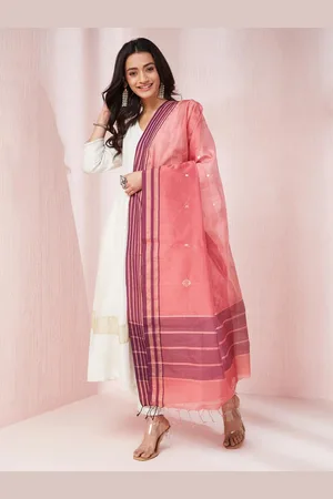 Fabindia Ethnic Motifs Woven Design Cotton Silk Dupatta