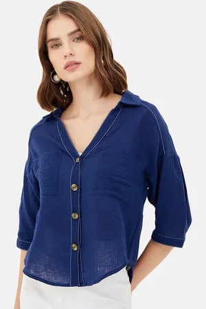 Kazo Relaxed Boxy Cotton Casual Shirt