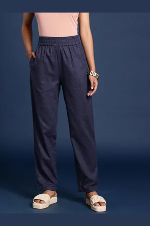 Taavi Women Solid Mid-Rise Woven Legacy Trousers