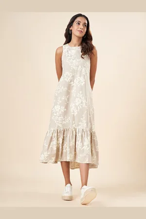 Pantaloons Floral Printed A-Line Midi Dress