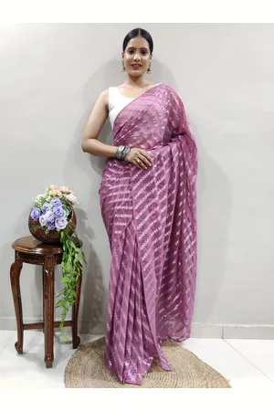 Kalini Striped Pure Georgette Ready to Wear Saree